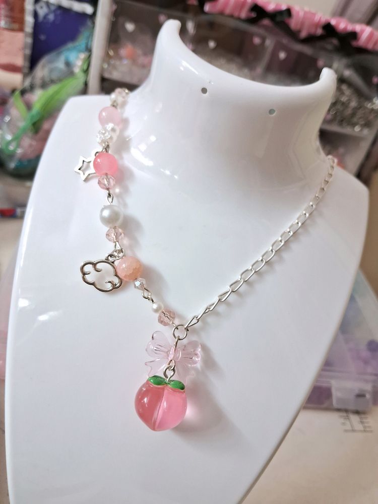 Cute Aesthetic Handmade Peach Necklace🍑✨️🤭