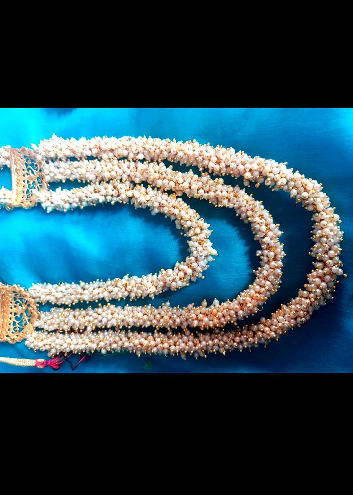 Zaveri Pearls 3 Layers Moti Nacklace Set