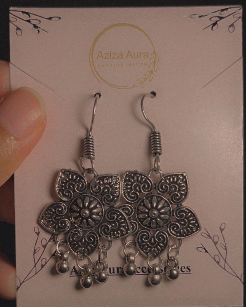 Flower Silver Earrings