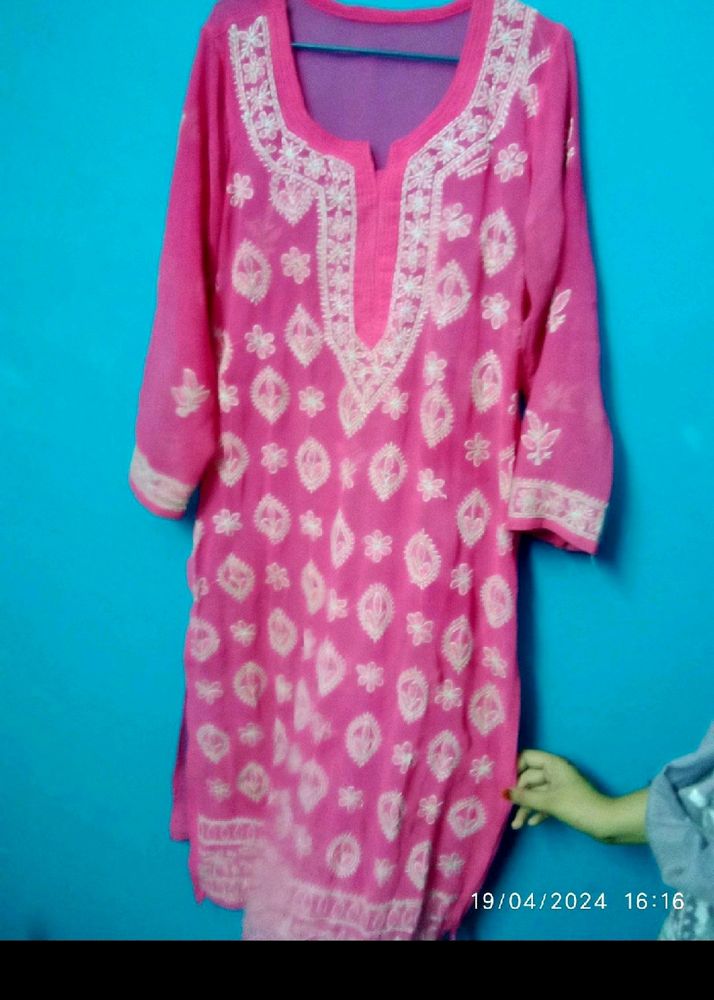 Chikankari Kurta With Inner