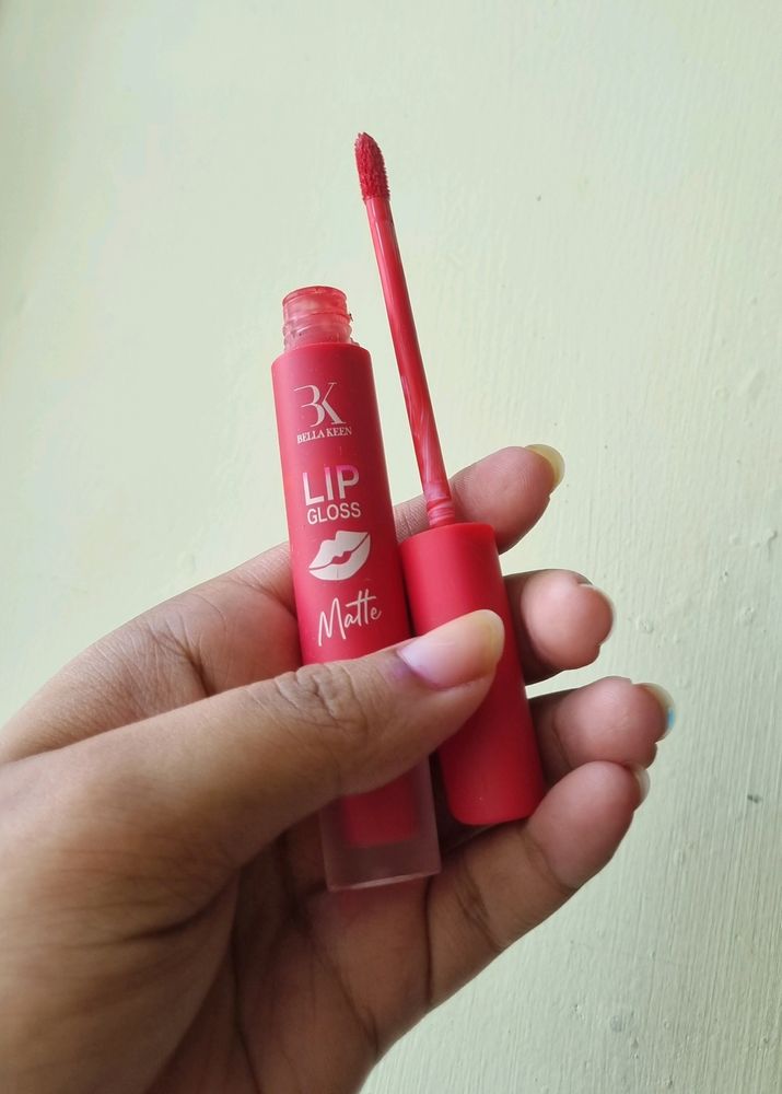 Korean Pink(waterproof) Matte Lipstick With Heart