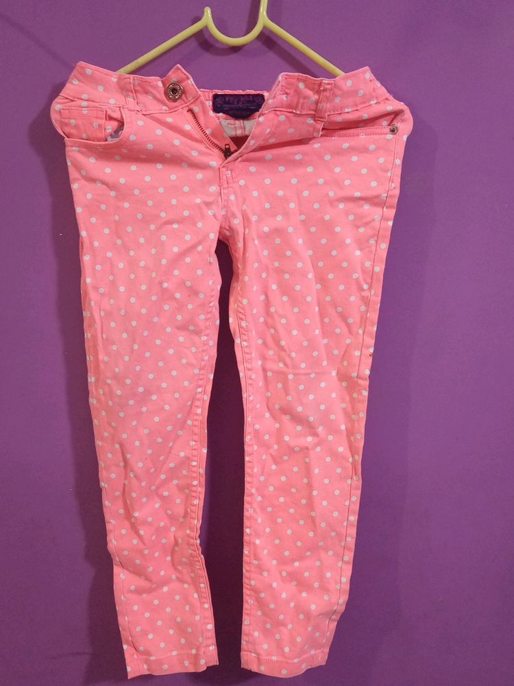 Coral Pink Girls Pant