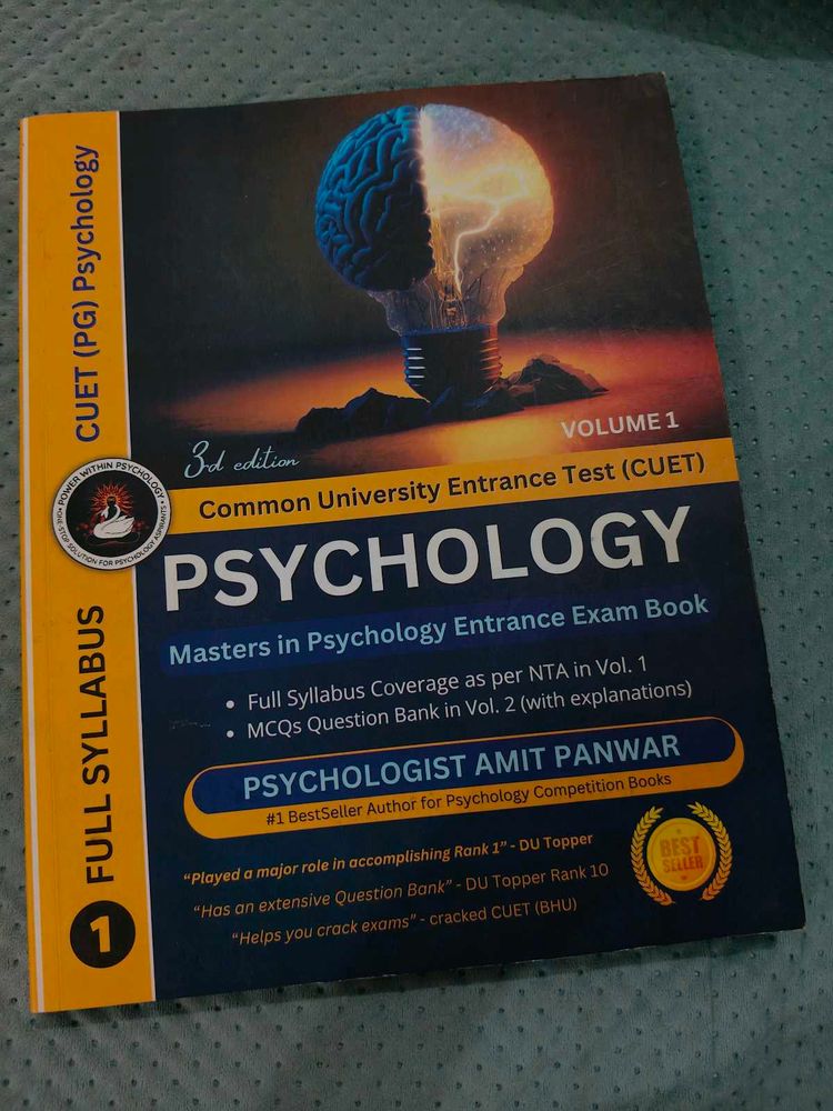 MA Entrance CUET PG psychology Guide Vol 1&2