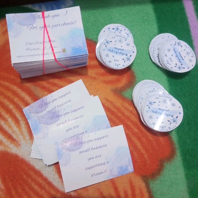 Customized Visiting Card Or Thank You Stiker