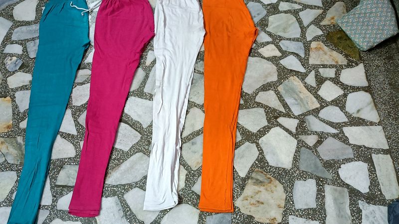 Brand New Leggings In White Orange Pink And Blue