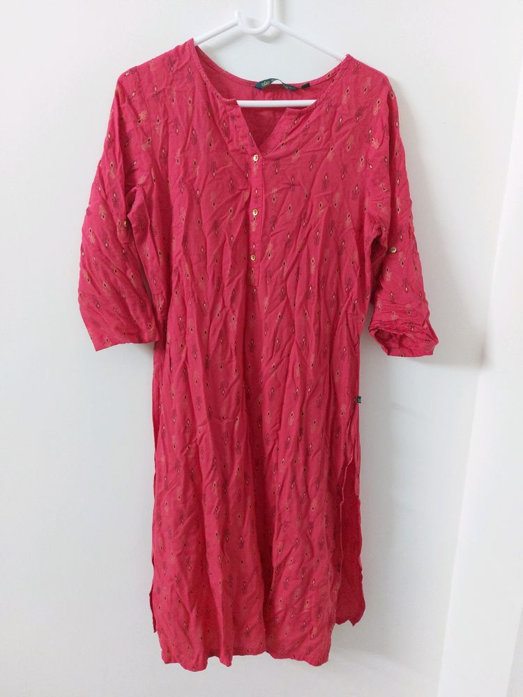 Pink Kurta In Size M