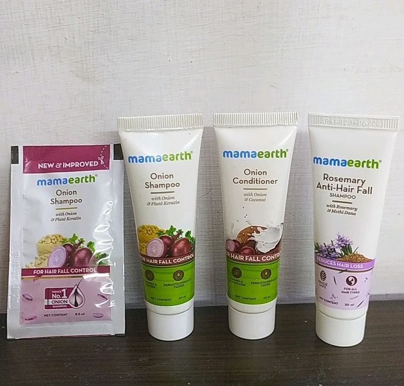 mama earth Onion Shampoo & Conditioner Pack Of 4