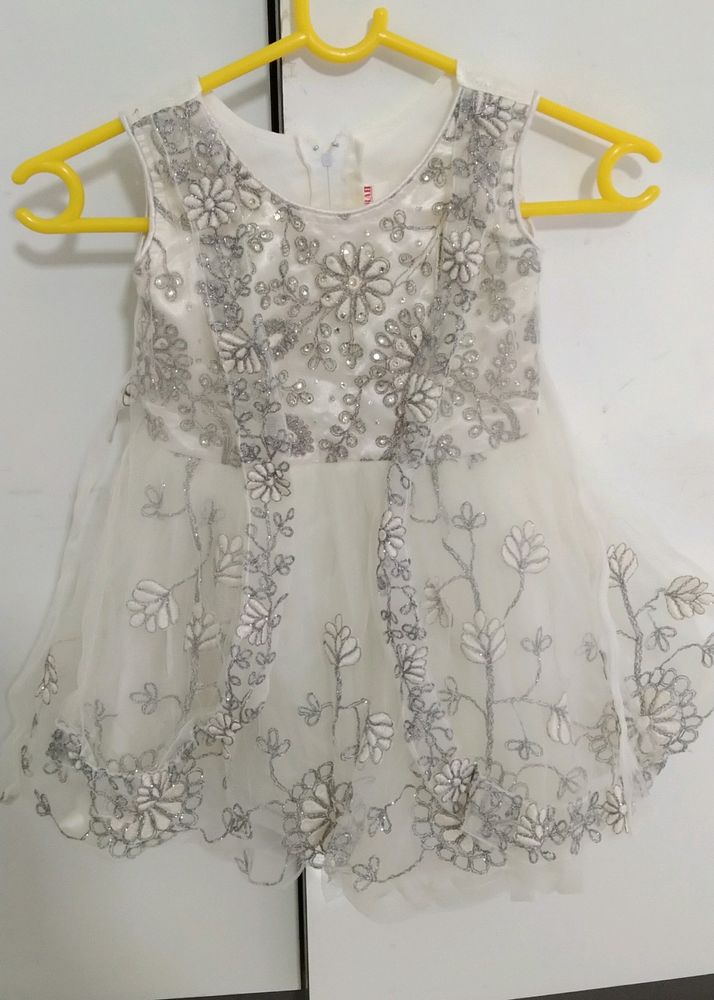 White Embroidery Frock