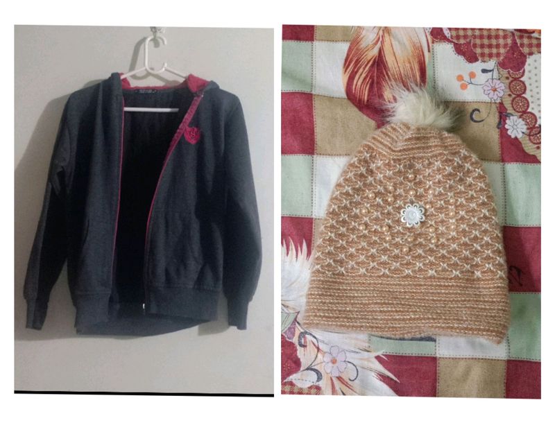 Combo Sweater And Hat For Girls 9 to 10yrs