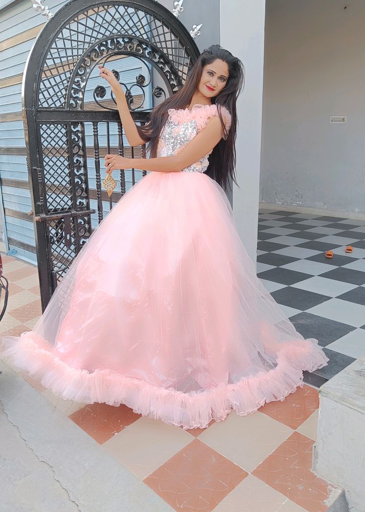 Peach Gown Designer