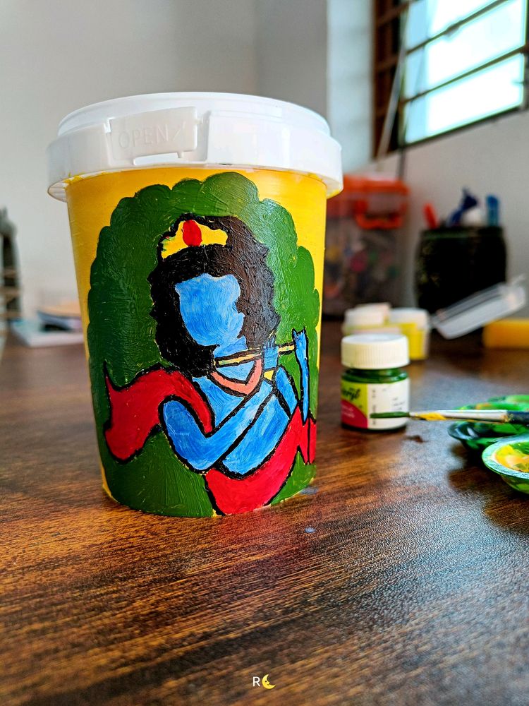 Handprinted Icecream Container