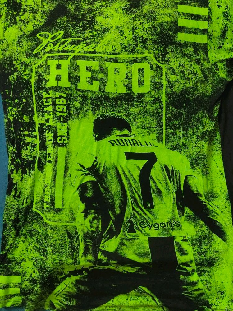 Ronaldo Fans Cotton Tshirt M Size