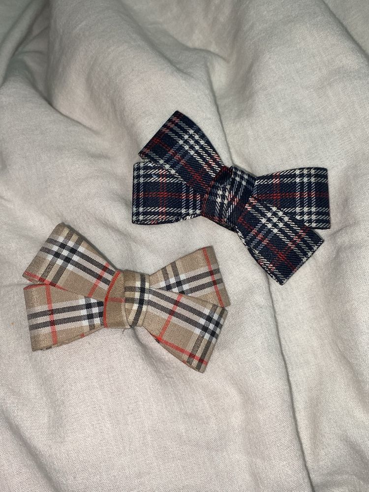 New Bows In Plaid Pattern