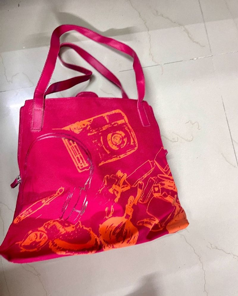 New Baggit Large Hot Pink Tote Bag