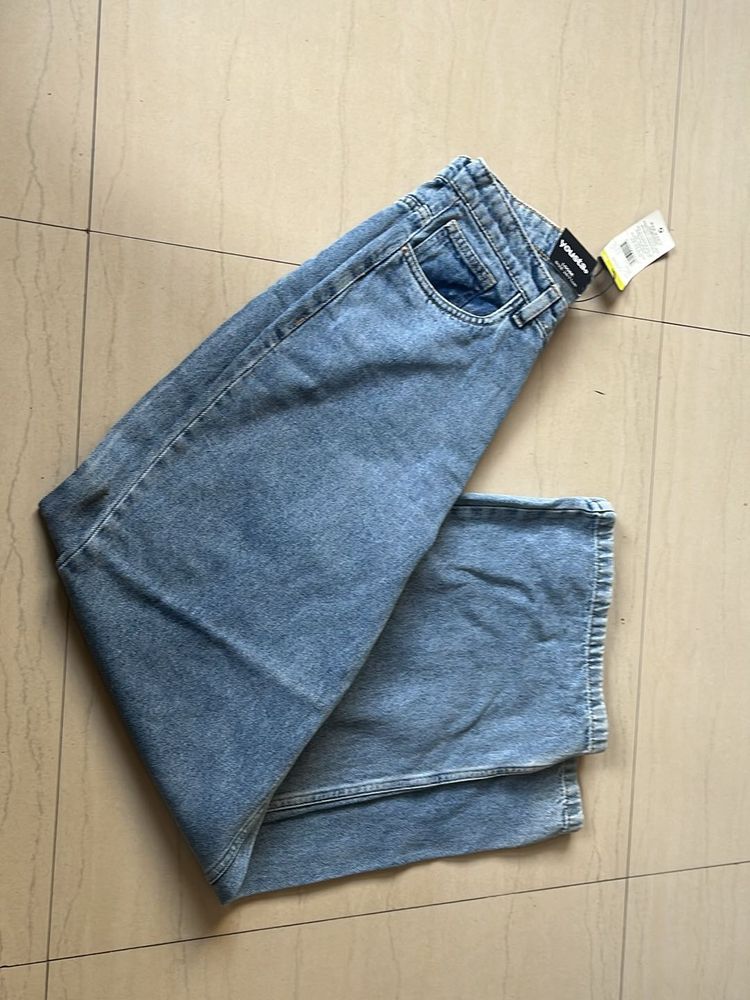 Yousta Straight Fit Blue Denim Jeans