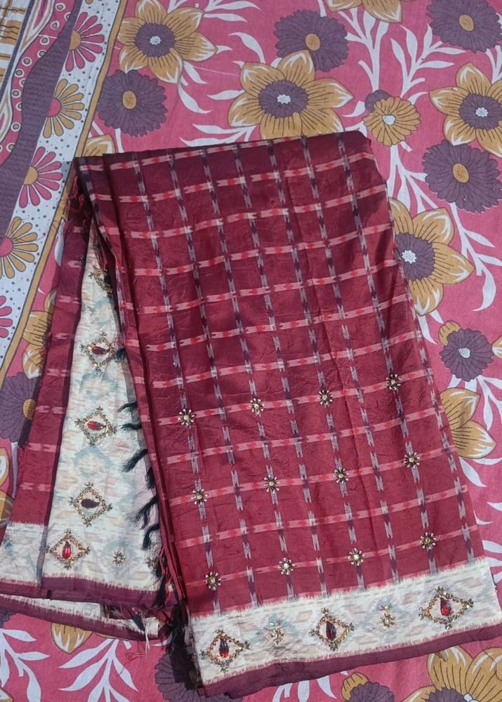 Pure Silk Ikkat Weave Saree