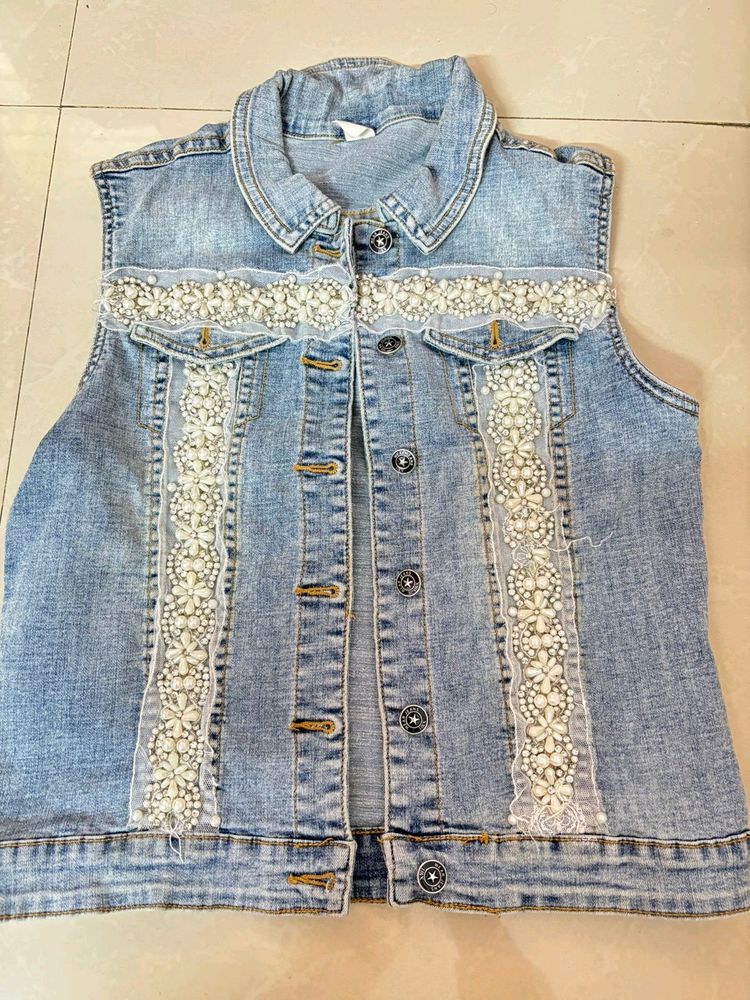 Denim Embroidered Jacket