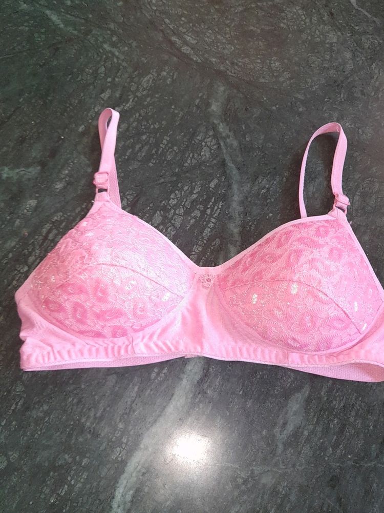 New Embroidery Bra In PINK Size  30