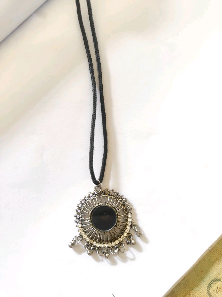 Oxidised Black Metal Necklace