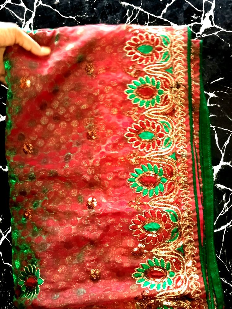 Multi Color Banarsi Silk Saree