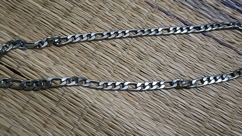 Mens Rugged Two Silver Chain