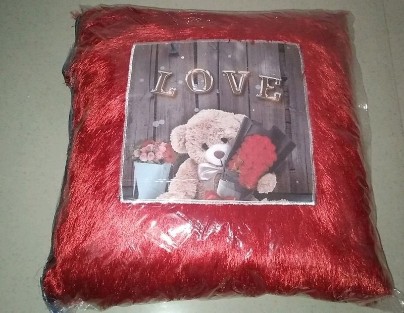 Fur Red Squire Shaped Pillow