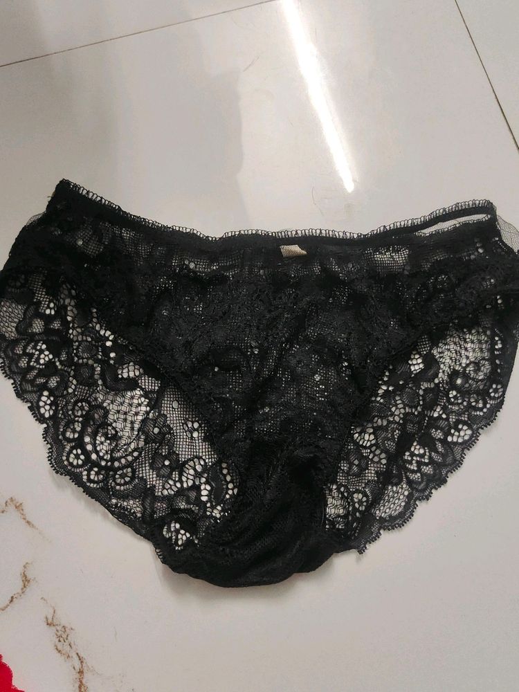 Black NET Bra And Panty