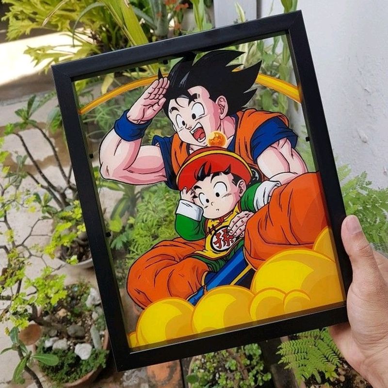 Goku Glass Painting (From DragonBall Z)