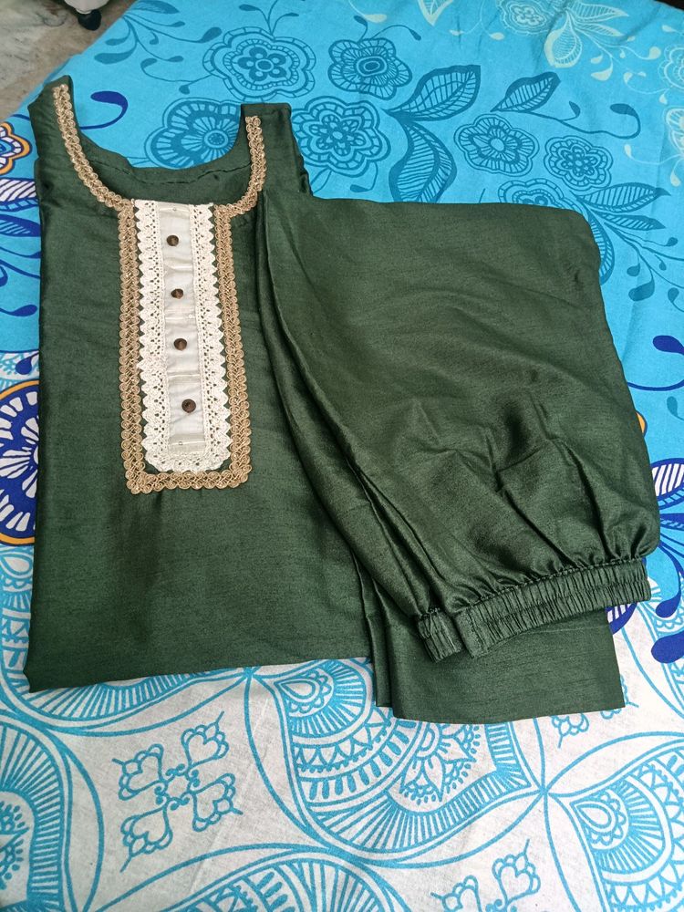 Olive Green Kurta Set