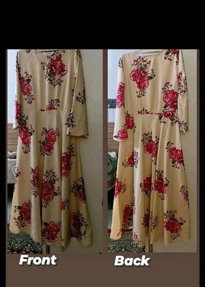 Floral Anarkali Kurta With Free Gift 🎁