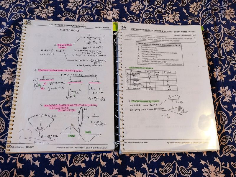 Eduniti Notes Binder Both Class 11 And 12