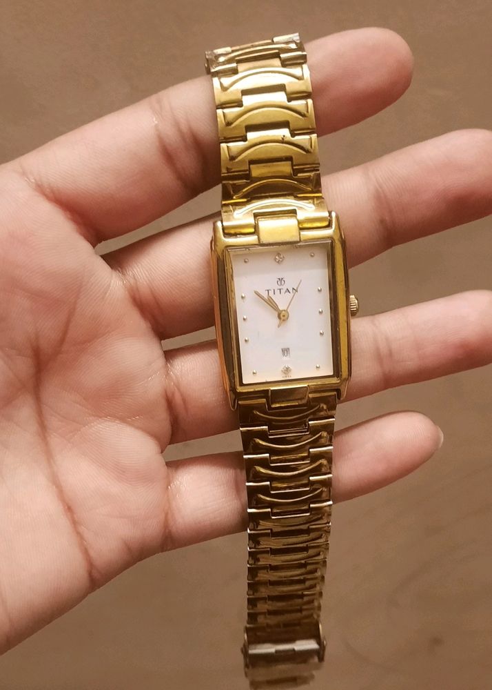 GOLD TITAN WATCH