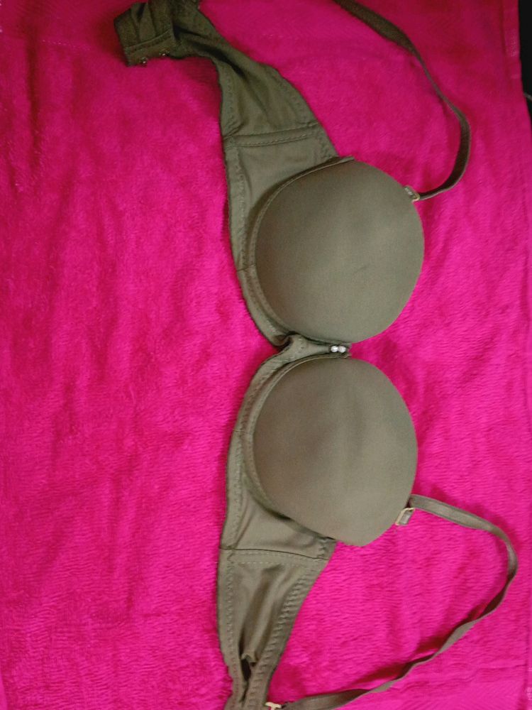 Underwired Olive Push Up Bra