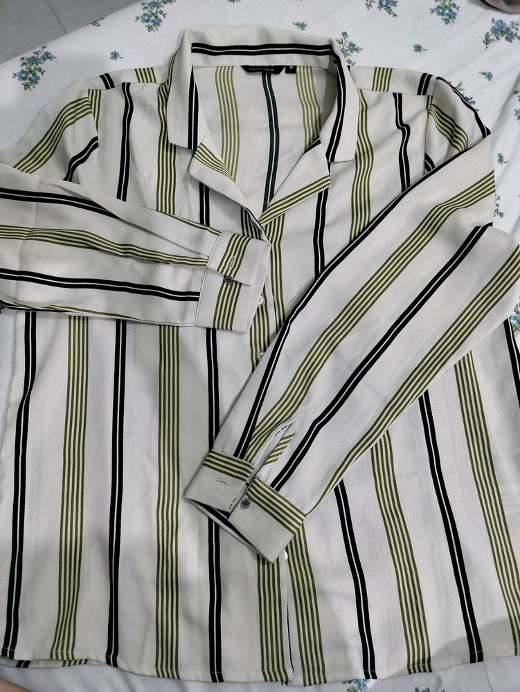 Wardrobe Ivory Striped Shirt