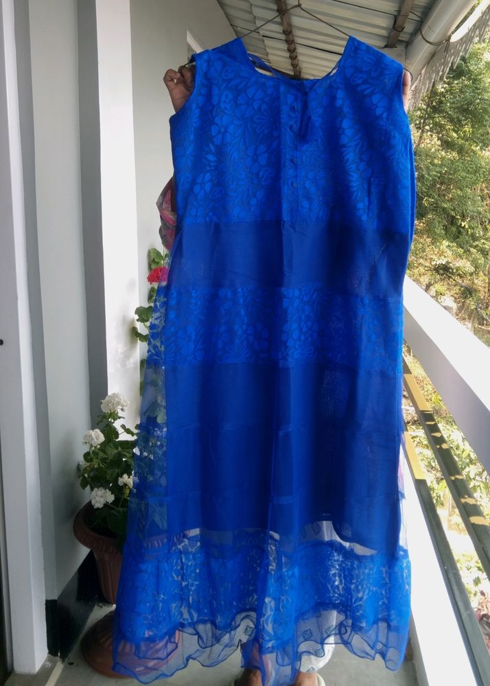 Blue Georgette Kurta