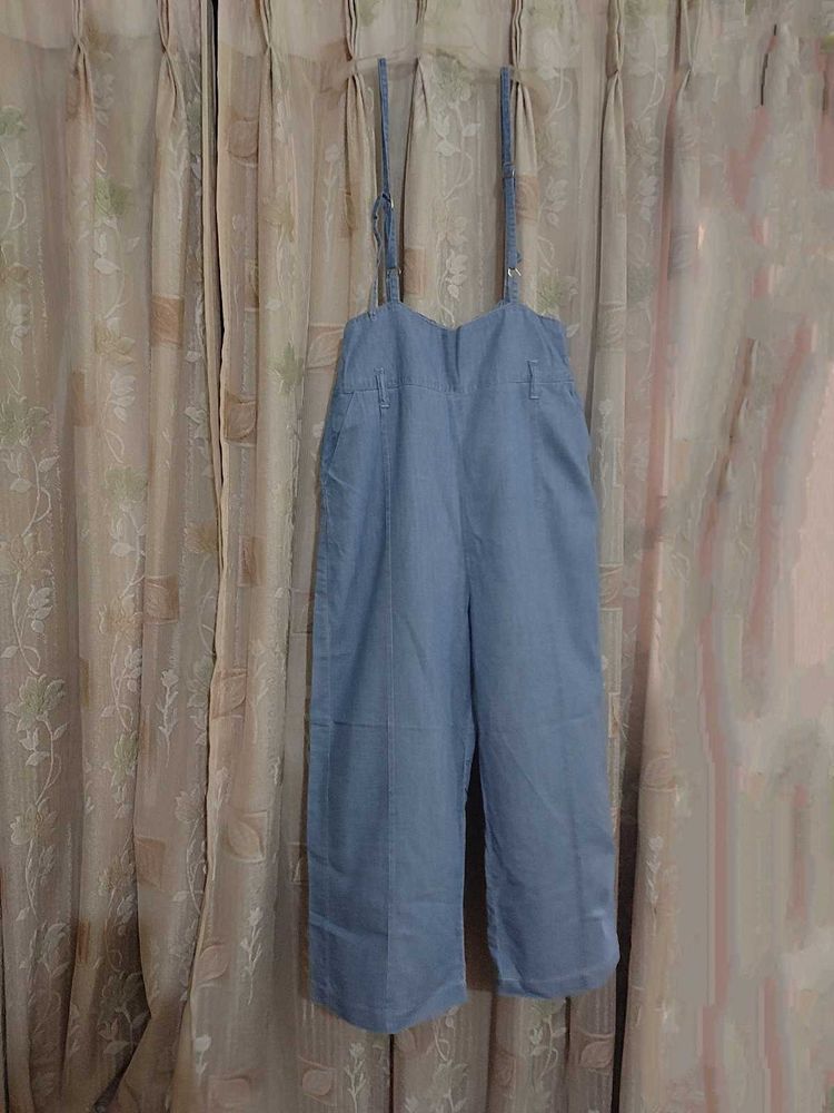 Blue Denim Style Dungaree Jumpsuit