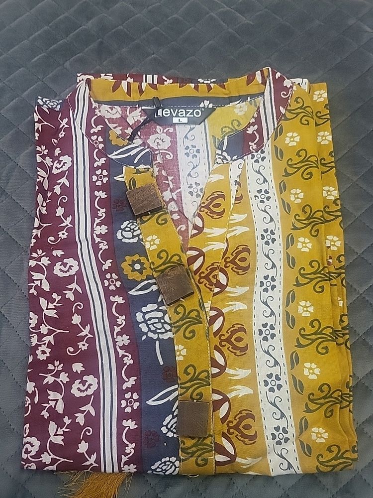 Multicolor Straight Kurti ( Pure Cotton)