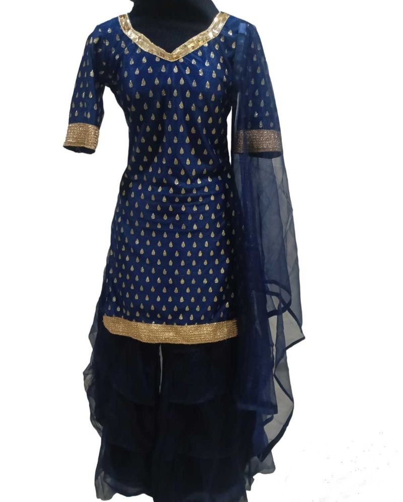 New Party Wear Kurta Sharara Set