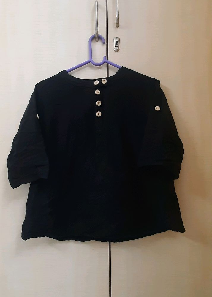 Black Cotton Top