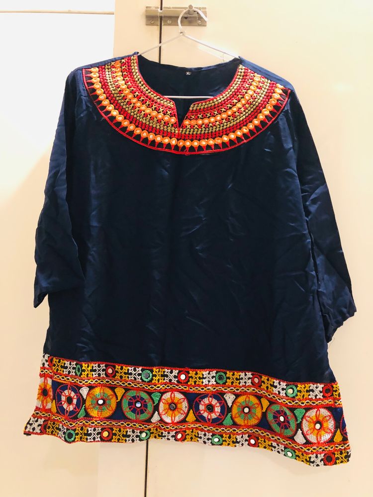 BEAUTIFUL MIRROR WORK KURTI In XL