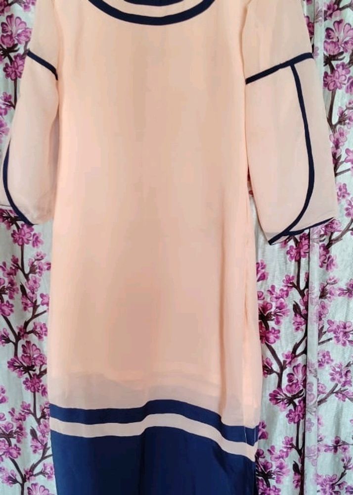 Kurti In Dark Peach Colour