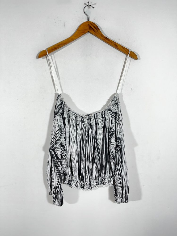 Cotton White and Black Top(women)