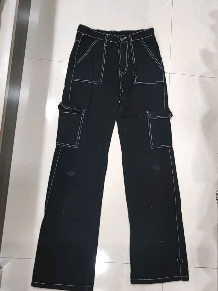 Trendy Wide Jeans Black