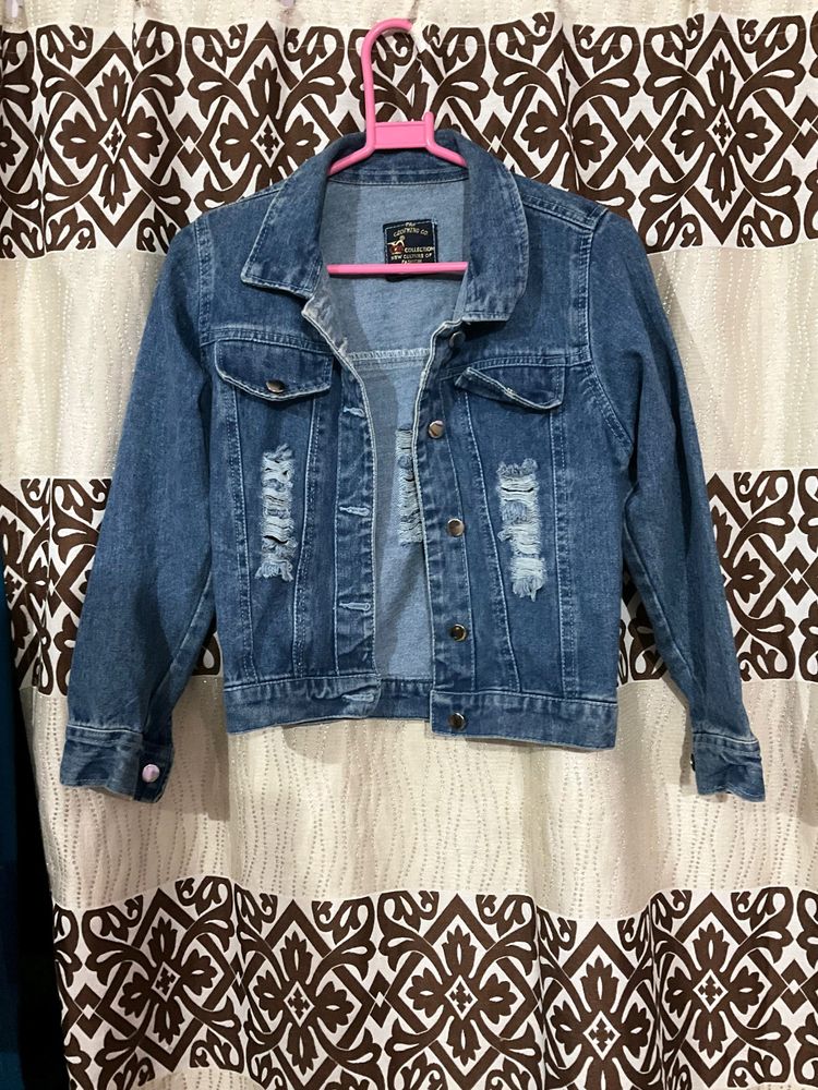 Ripped Denim Jacket(Negotiable)