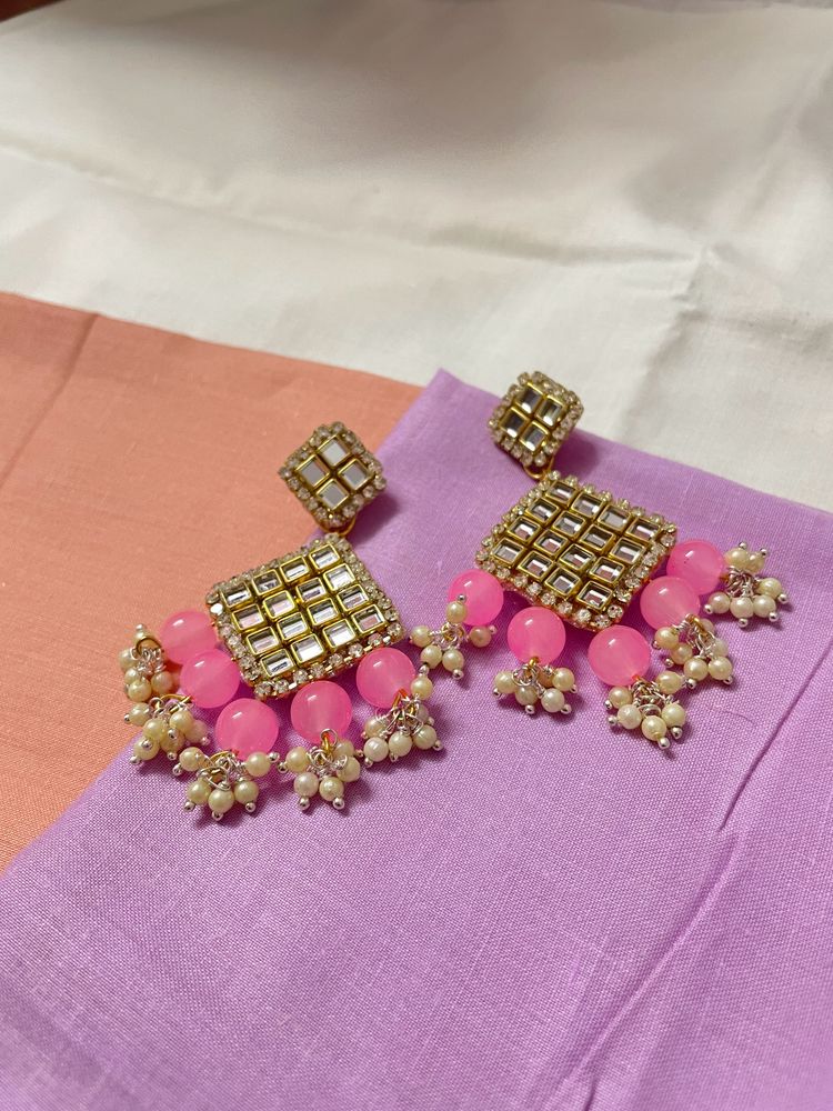 Pink Kundan earring ❤️