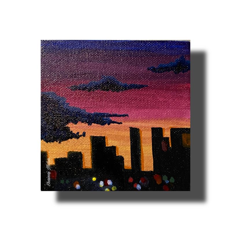 City Night View Painting By Shainaj