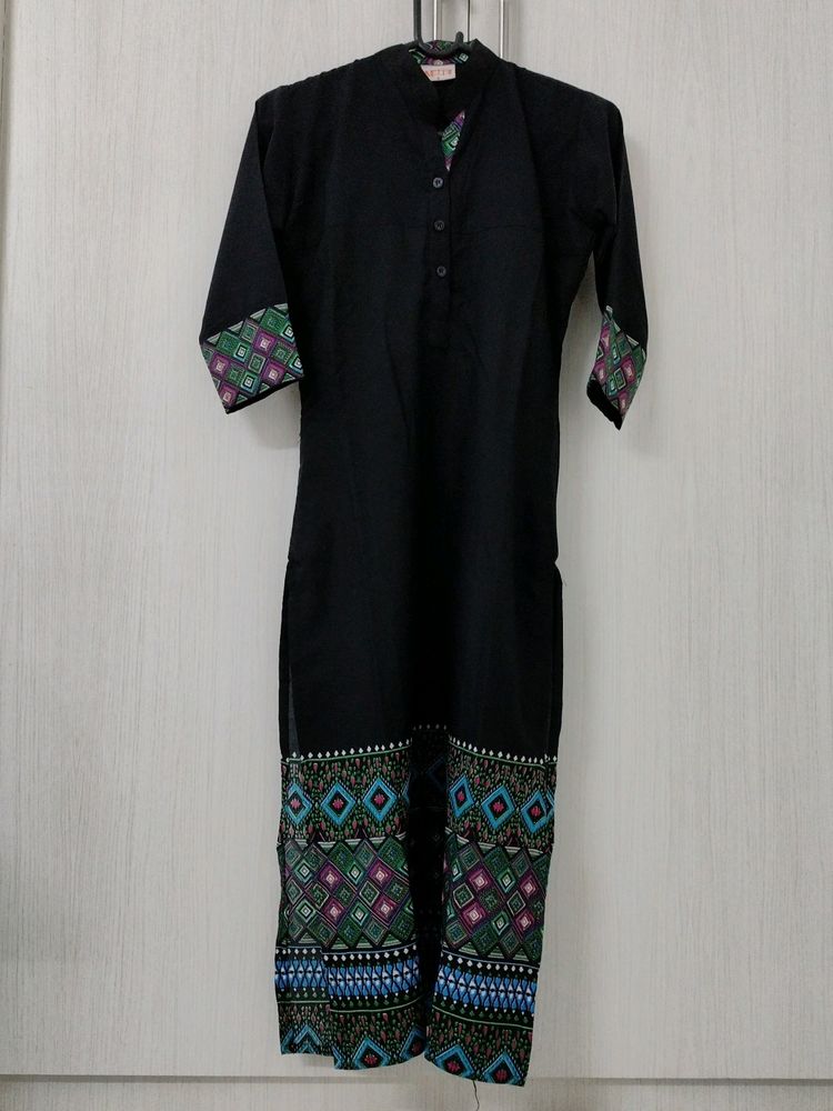 Black Printed Kurti