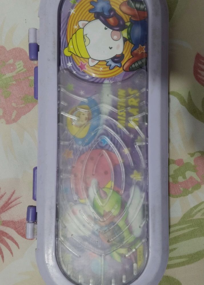 Pencil Box with game at top