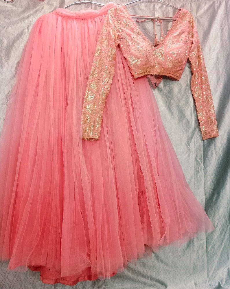 Pink Sequence Lehenga Choli