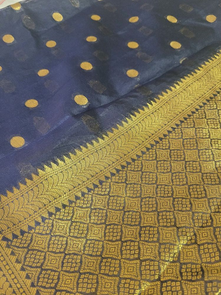 Brand New Chanderi Silk Saree With Blowse Piece